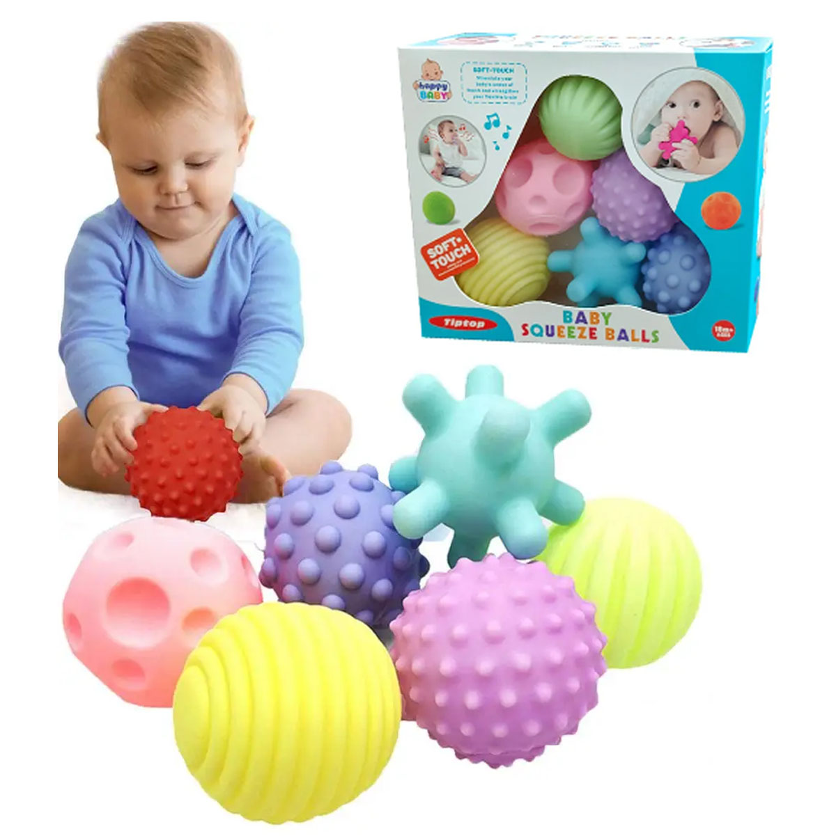  Pelotas Sensoriales Para Bebes Pack X6 